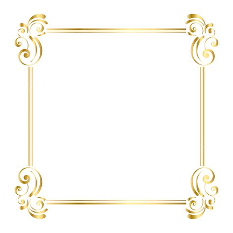 Luxury Pattern Gold Border Frame Vector Border Corner Pattern Border
