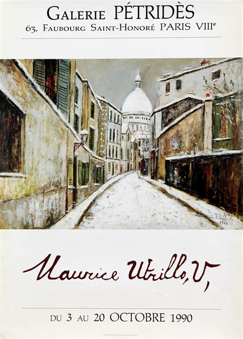 Affiche Utrillo Maurice Rue Saint Rustique Montmartre Galerie Petrides