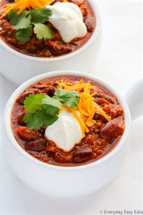 The Best Ground Beef Chili Quick And Easy Recipe Everyday Easy Eats