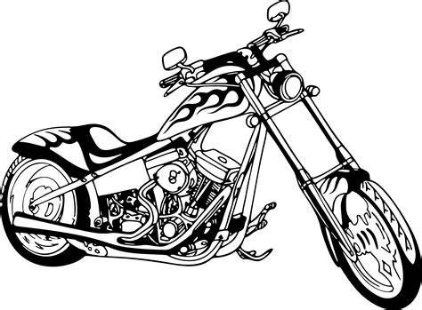 Outline Vintage Motorcycle Drawing Motorcycle Outline Drawing At