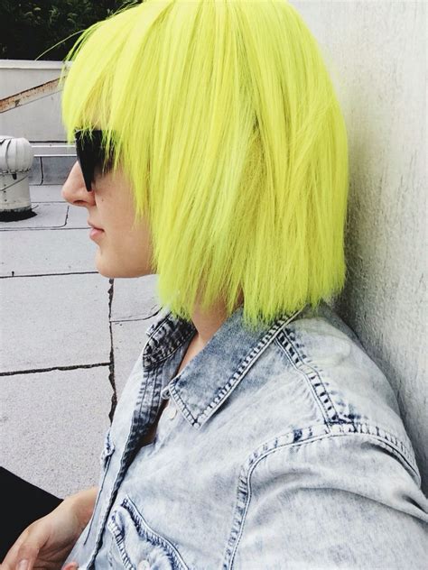 Pravana Neon Yellow Photo By Stephieyaknow Yellow Hair Dye Yellow Hair Yellow Hair Color