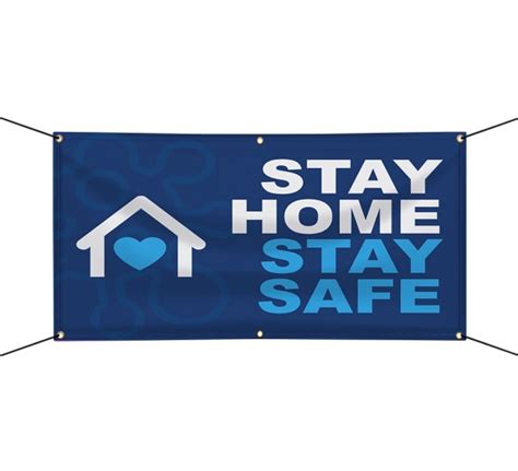 Stay At Home Stay Healthy Vinyl Banners Covid 19 Signages