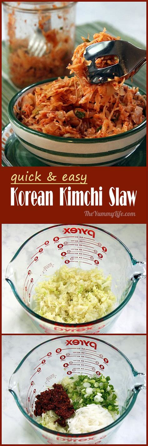 Quick And Easy Korean Kimchi Cabbage Slaw