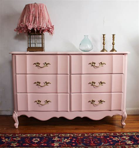 Sold Pink Dresser Vintage Dresser Antique Dresser Changing Table French Dresser Pink