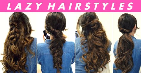 When waves are natural or even artificial (permed hair), casual medium wavy hairstyles are quick and easy to create because the waves and cut determine the. 4 Easy Lazy Hairstyles | 5 Minute Everyday Hair Tutorial ...