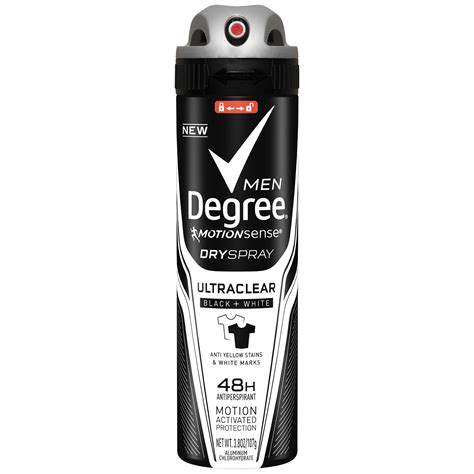 Degree Men Ultraclear Black White Antiperspirant Deodorant Dry Spray