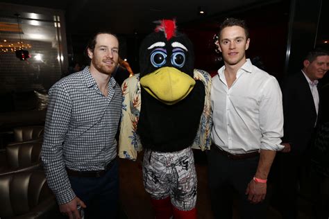 Ice hockey player (famous from nhl player) duncan keith ranks no. Duncan Keith and Jonathan Toews pose with Tommy Hawk at ...