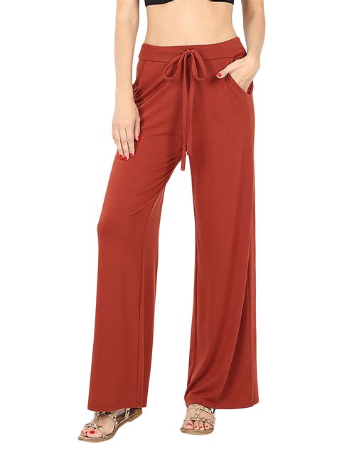 Women And Plus Comfy Stretch Solid Drawstring Wide Leg Lounge Pants Ebay