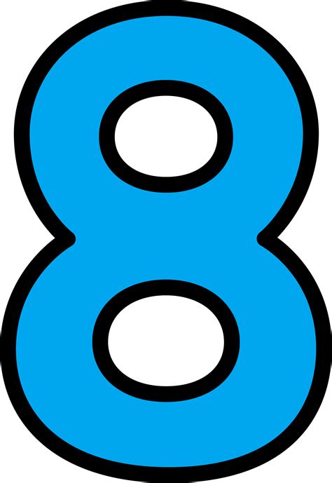 The Number Eight Is Blue And Black