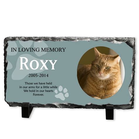 Have you recently lost a pet? Personalized Cat Memorial Stone Plaque