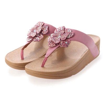 Fitflop Lottie Corsage Toe Thongs Heather Pink Fitflop