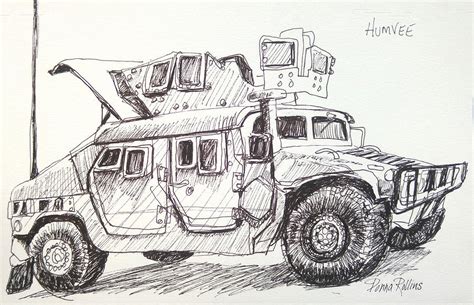 Humvee Drawing By Donna Rollins Fine Art America