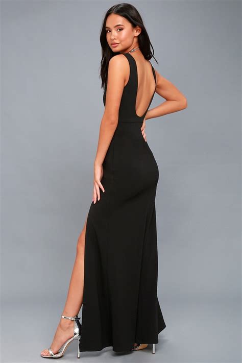 Elegant Maxi Dress Black Maxi Dress Bridesmaid Dress Lulus