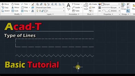 How To Make A Custom Linetype Types Of Line Autocad Tutorials Youtube