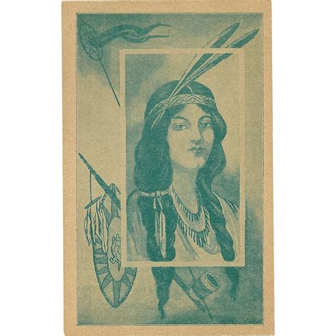 vintage postcard of native american indian maiden in 2021 native american indians native