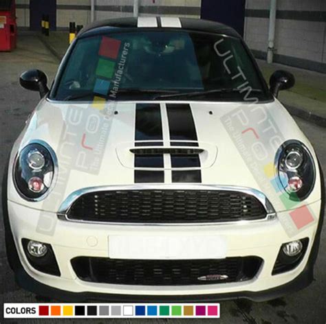 Stripe Sticker Decal For Mini Coupe R58 Jcw Cooper S Mirror Bonnet Roof