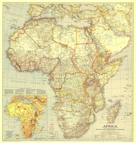 Africa 1935 By National Geographic Shop Mapworld