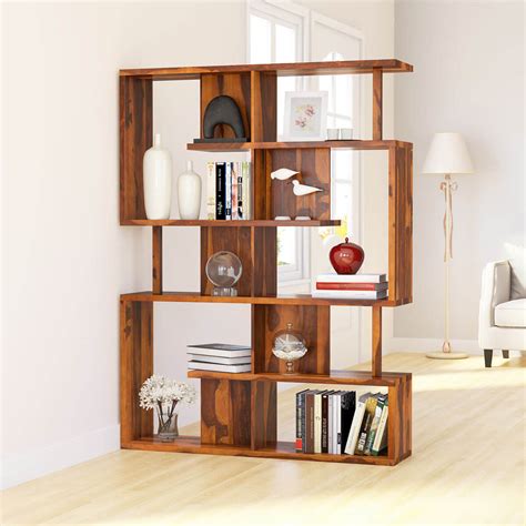 Fairfield Solid Wood Modern Geometric Bookcase
