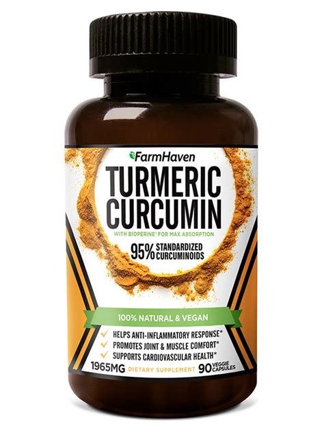 Turmeric Curcumin With Bioperine Black Pepper And 95 Curcuminoids