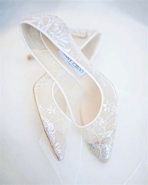 The Most Perfect Pair Of Wedding Day Shoes Ivory Lace By Jimmy Choo