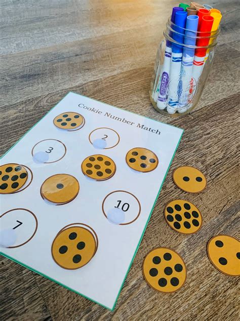 Cookie Counting Game Number Recognition Counting And Matching Game Etsy Kindergarten