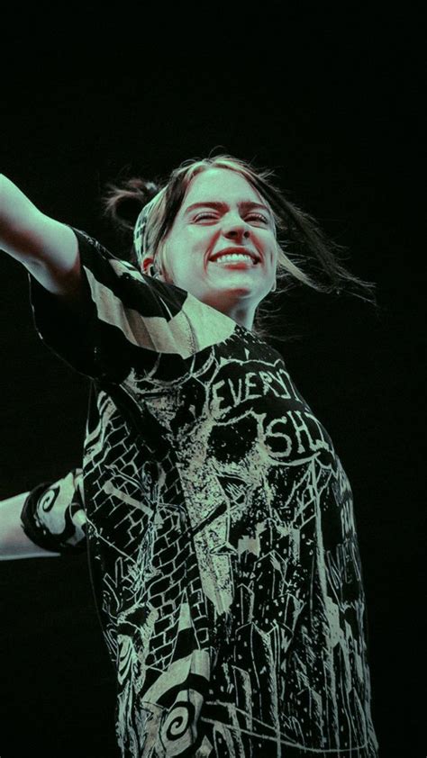 Billie eilish, music, simple background, dark hair, tongue out. Aesthetic Billie Eilish Pictures Wallpapers - Wallpaper Cave