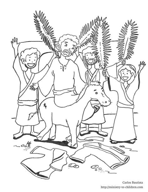 Palm Sunday Printable Coloring Pages Printable World Holiday