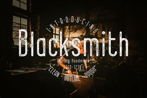 Blacksmith Font By 38lineart · Creative Fabrica