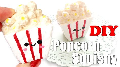 Diy Mini Popcorn Squishy Tutorial Make Up Sponge Youtube