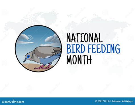 Vector Graphic Of National Bird Feeding Month Stock Vector