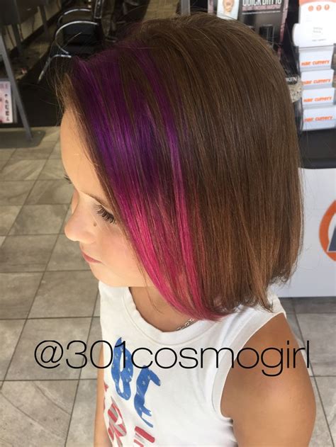 We live in a colorful world! These purple pink pravana ombré peekaboos are perfect for ...