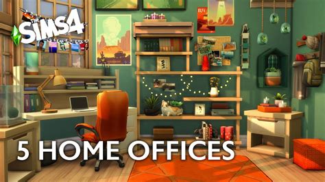 5 Home Office Design Ideas The Sims 4 Stop Motion Speed Build No Cc