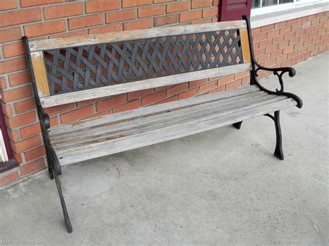 Restoring An Outdoor Bench With Colored Stain Mad In Crafts