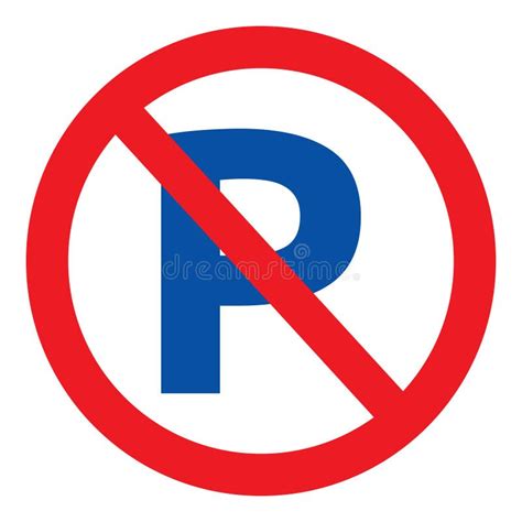 Sign No Parking Crossed Stock Illustrations 81 Sign No Parking