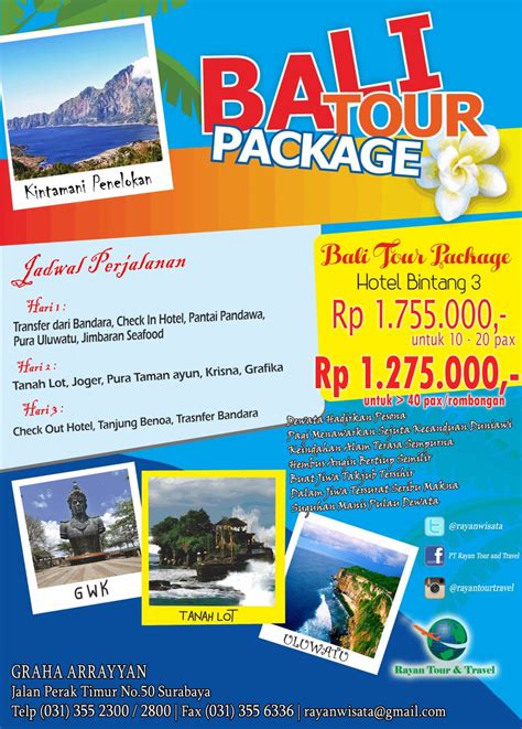 Brosur Paket Wisata Bali