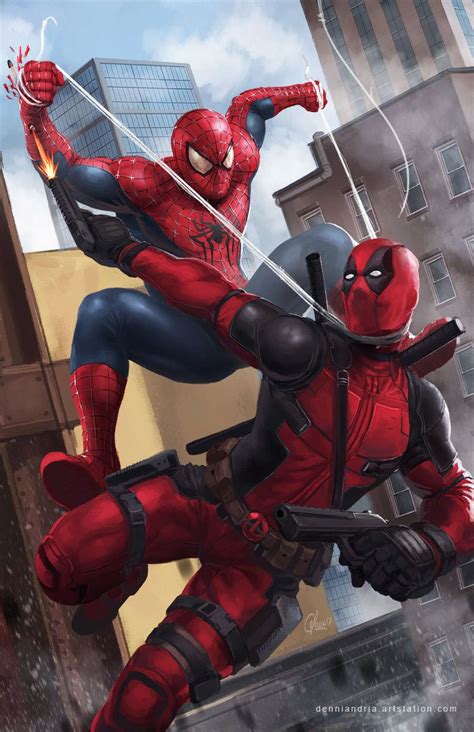 Deadpool Vs Spiderman Denni Andria Deadpool And Spiderman Marvel