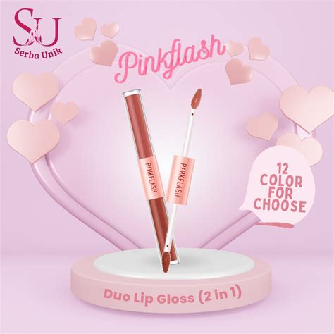 Jual Pinkflash Duo Lip Gloss Double Sense In Dual Ended Lipstick Ombrelips Matte Shopee