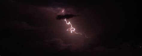 Download Wallpaper 2560x1024 Thunderstorm Lightning Clouds Light