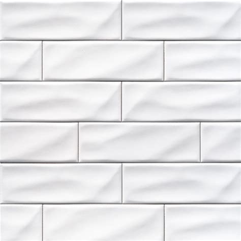 4x12 Whisper White Subway Glossy Ceramic Wall Tile