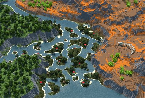 Fantasy Survival Map 5000x5000 World Painter Minecraft Map