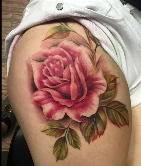 Vintage Rose Tattoo Hip Tattoo Tattoosbycapone Flower Tattoo Back