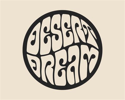 Psychedelic Logo Trippy Vintage Logo Round Instagram Logo Funky 60s