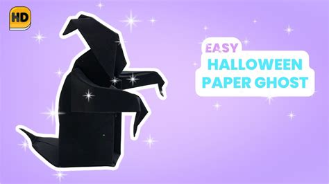 Easy Origami Halloween Ghost Anibal Voyer Paper Craft Ideas Diy