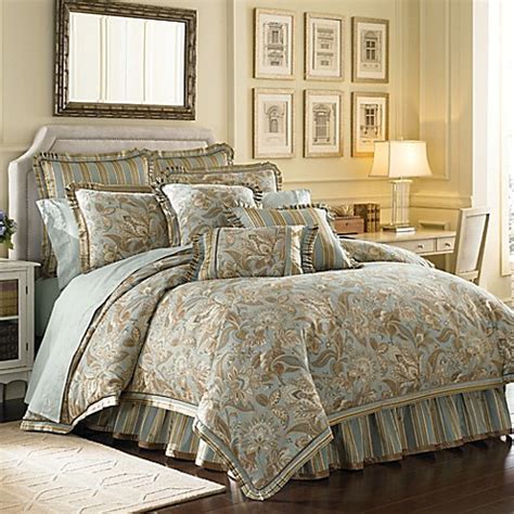 The set includes a bedspread and two shams, and it's available in full/queen or king/california king sizes. J. Queen New York™ Barcelona Comforter Set in Aqua - Bed ...