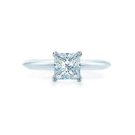 Tiffany And Co Princess Cut Diamond Solitaire Engagement Ring
