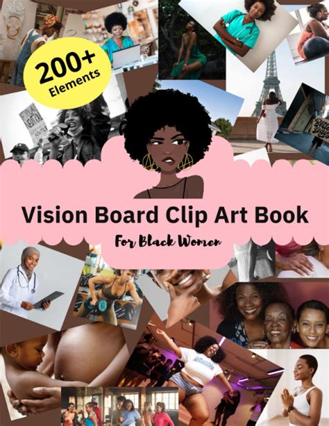 Buy Vision Board Clip Art Book For Black Women Quotes And Words Vision Board Supplies For Black