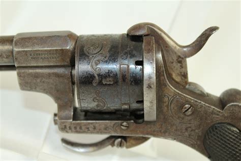 French Belgian Eugene Lefaucheux Pinfire Revolver Antique 002