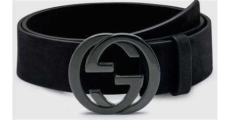 Black Gucci Belt With Silver Buckle Womens