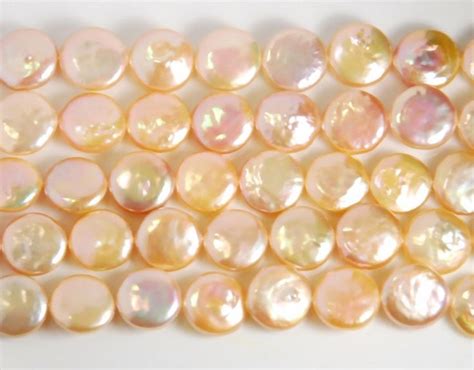 9 Pieces Coin Pearl Cultured Freshwater Pearls Small Size 12 13mm Grade Aa Natural Pink