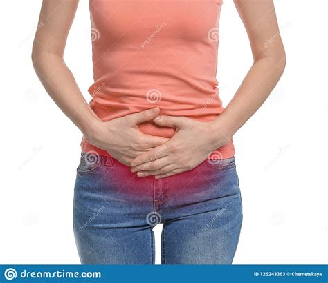 Woman Suffering From Abdominal Pain Stock Image Image Of Inflammation Bowel